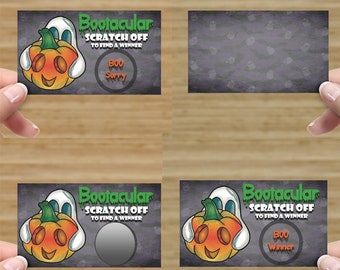 Cute ghost Halloween theme Scratch off Baby shower Bridal Shower Game | summerween | ghost | Ghost | Goth