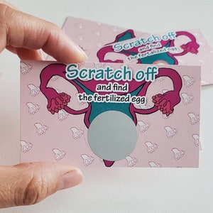 Baby shower Game | Scratch off | fertilize egg | Pin the egg | Pink | pin the sperm