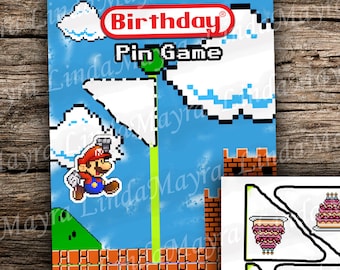 Digital Pin Game Retro Video Game | 80's | Vintage | Instant Download | Gamer
