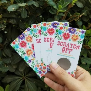 Fiesta theme Scratch off Baby shower Bridal Shower Game
