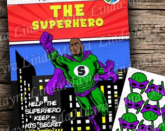 Digital Superhero Pin Game | superheroes | Comic | Comic book | Instant Download - No physical item
