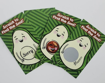 Avocado Scratch off Party Favor | fiesta | Baby Shower | holy guacamole