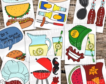 BBQ Birthday Party Summer theme Props - no physical item Hamburger