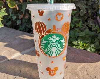 Starbucks 24oz Venti Cold Cup Disney Pumpkin (RTS)