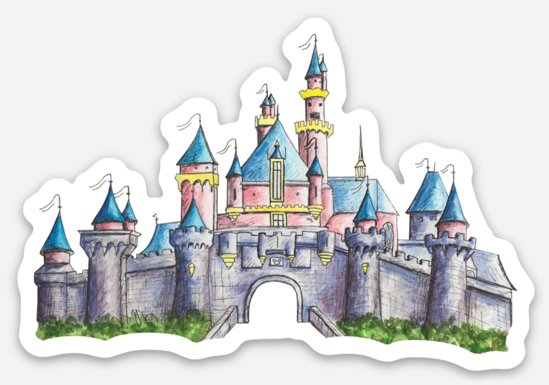 Disneyland Castle 3 Sticker Etsy