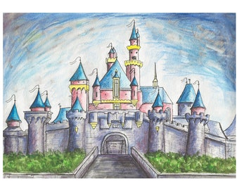 Disneyland Castle 5x7" Print