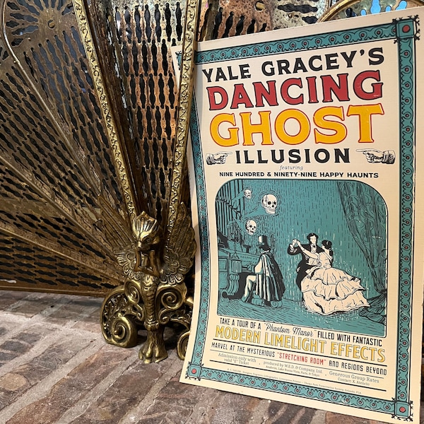Yale Gracey's Dancing Ghost Illusion (Haunted Mansion) Art Print