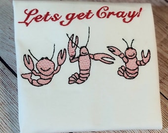 Crawfish Kids Shirt / Summer Crawfish / Crawfish Shirt / Let's get Cray! / summer shirt / embroidery shirt