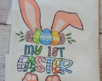 Baby Girl, My First Easter, Girl First Easter, Newborn bodysuit, Baby Girl Easter Bodysuit, 1st Easter,  Easter Bunny Shirt, baby easter