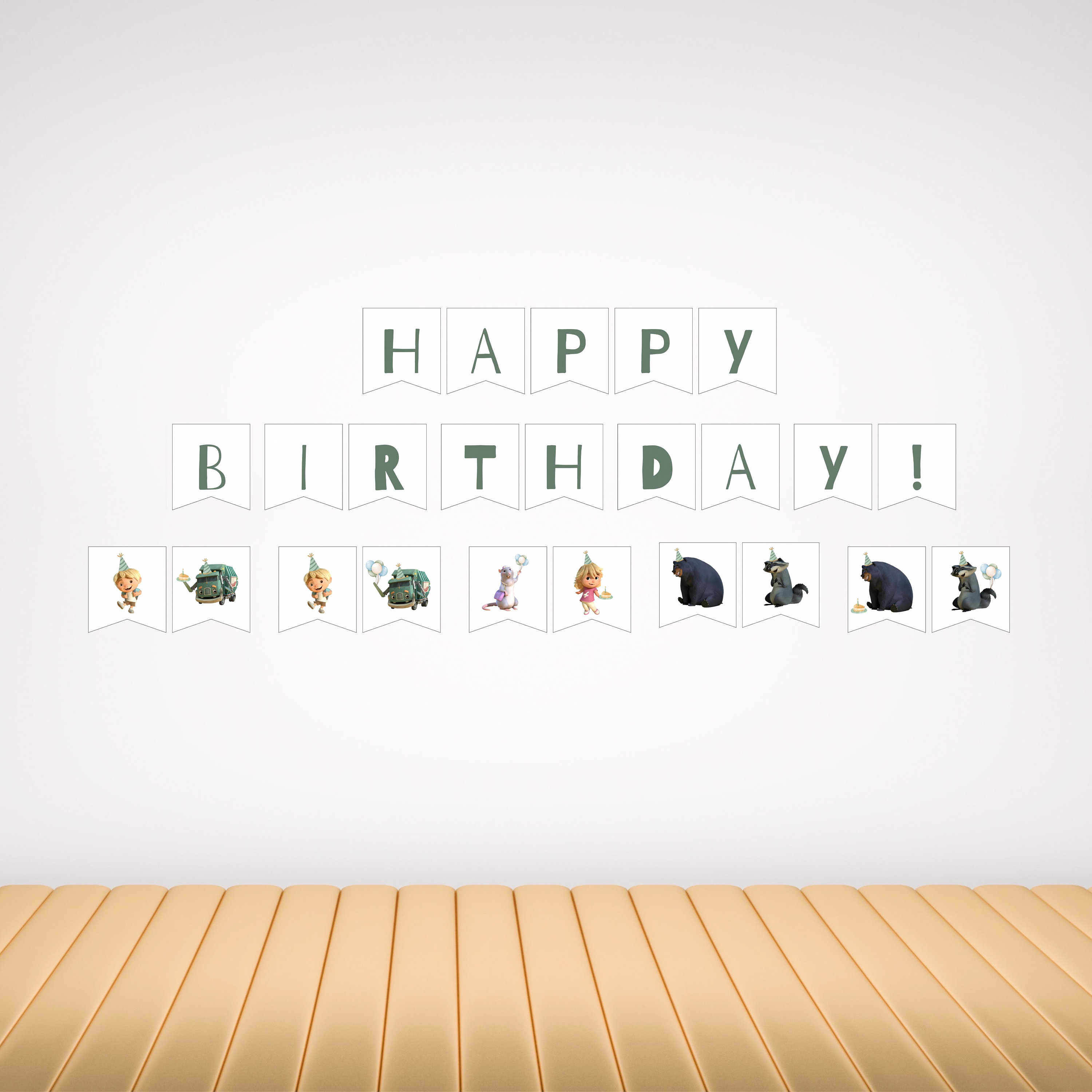 Trash Truck Birthday Banner, Party Banner Decor, DIY Trash Truck ...