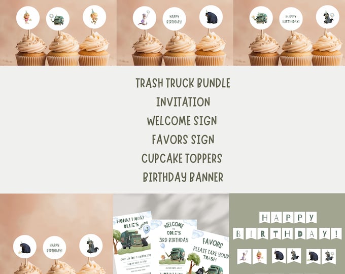 Trash Truck Netflix Birthday Bundle Kids Garbage Truck Party Decor trash-truck-netflix-birthday-bundle-kids-garbage-truck-party-decor