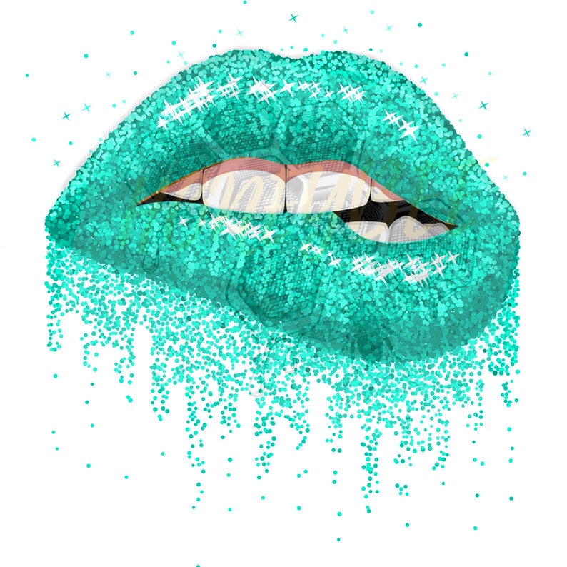 Dripping Lips PNG Biting Lips JPG Glitter Lips Lip Clipart - Etsy España