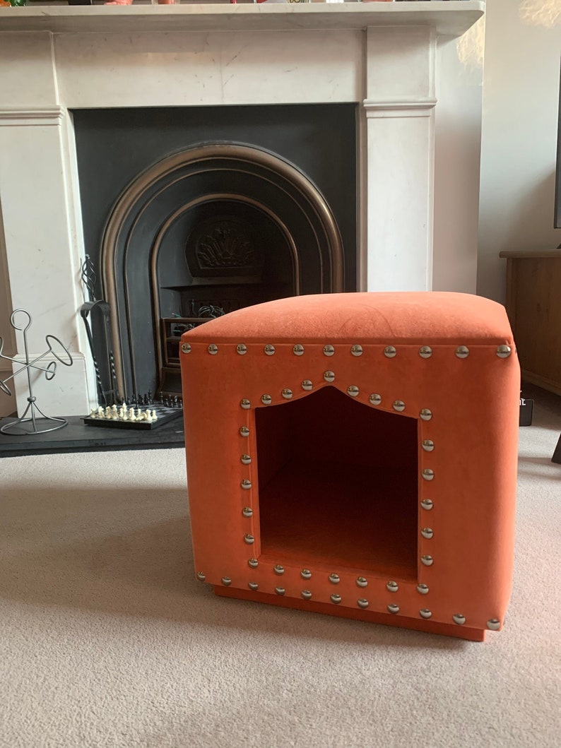 Pettoman pet friendly ottoman Coral