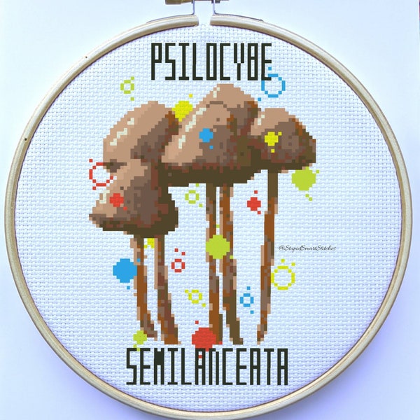 Alternative Cross Stitch Pattern “Magic Mushrooms”, Instant Download, PDF Pattern