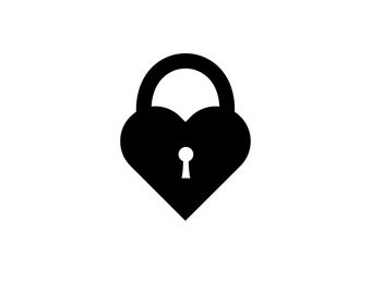 Heart Lock Temporary Tattoo - Available in Two Sizes