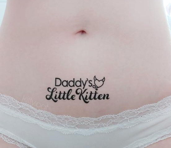 Daddy's Little Kitten Temporary Tattoo 2 Pack - Etsy Daddy's Little Kitten Temporary Tattoo 2 Pack - Etsy