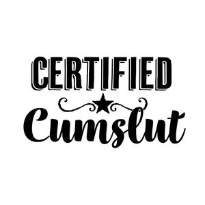 認定Cumslutテンポラリータトゥー - 2つのサイズがあります