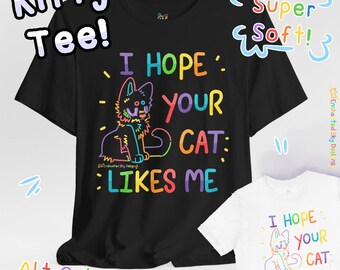 Spero che il tuo gatto mi apprezzi maglietta unisex
