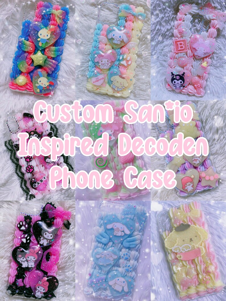 Custom Sanro Inspired Decoden Case ANY PHONE CASE image 1