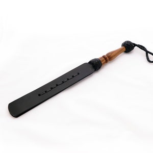 Leather Paddle with Wood Handle