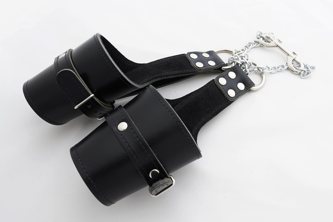 Menottes SM En Cuir Pour Poignets - Kit Fétichiste Noir, Neuf, Sans Marque