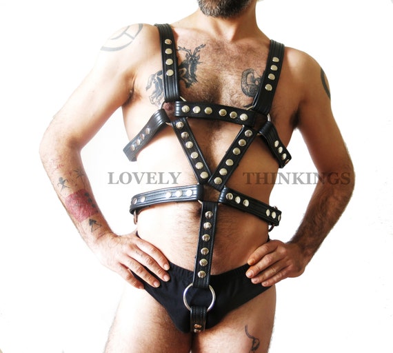 Exquisite Leather Harness for Men: BDSM Men's Harness -  Denmark