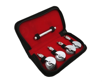 Pinwheel Set - Heavy Duty BDSM Kit with Interchangable Wartenburg Wheel Roller Heads and Case - Kinky Sex Toys for Sensation Play