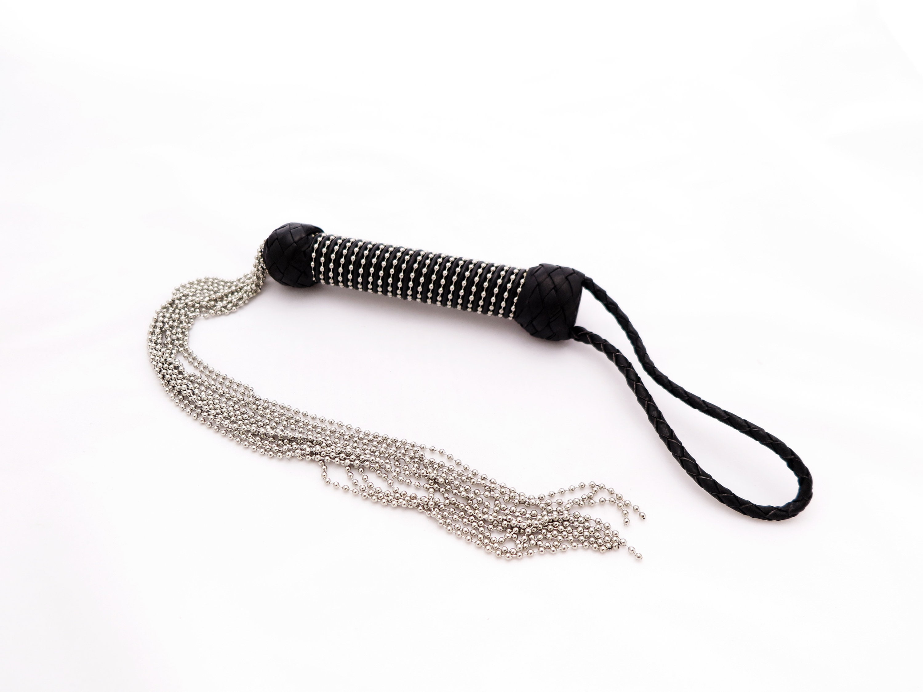 Chain Flogger With Leather Handle Metal Flogger for Master Etsy