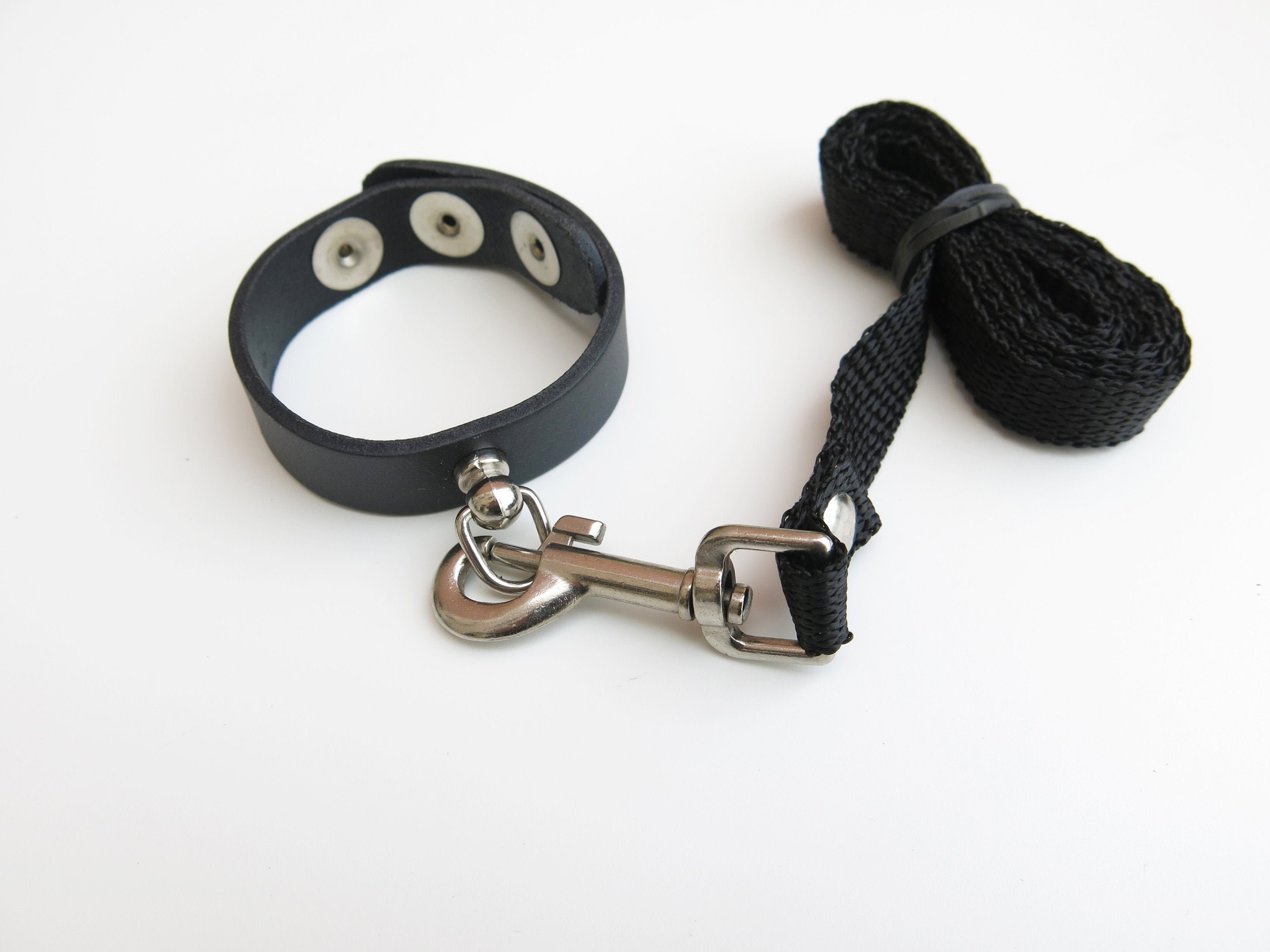 Leather Cockring with Leash Cock Ring with Lead BDSM | Etsy