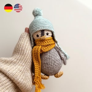Crochet Pattern Amigurumi Penguin Pip (German, English) Crochet Pattern Penguin Pip