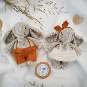 Crochet Pattern Amigurumi Elephant Kurt & Karla (German)