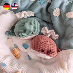 Häkelanleitung Amigurumi Wal Walter (Deutsch, English) Crochet Pattern Whale Walter