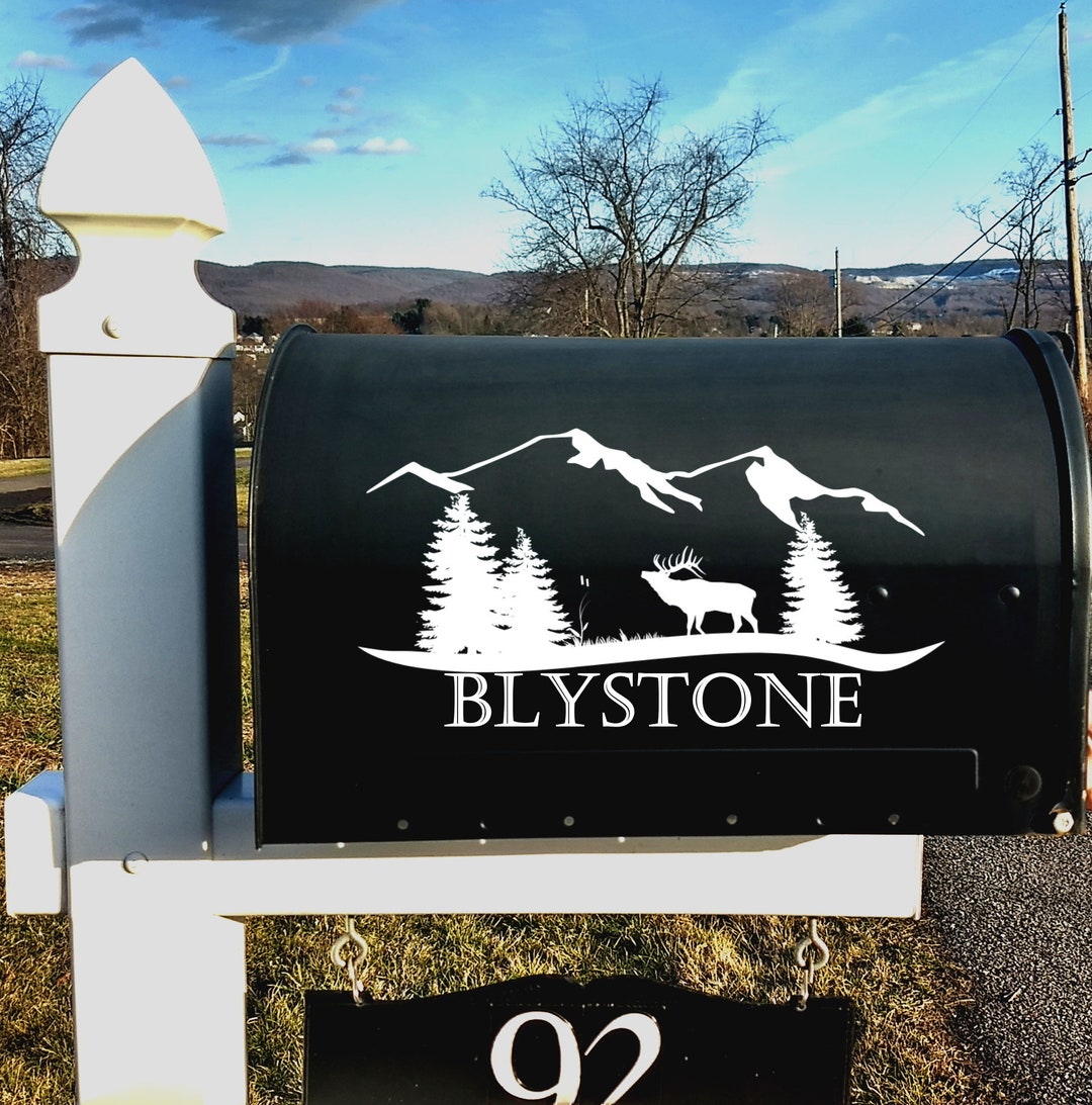 ELK Mailbox Vinyl Decal Etsy