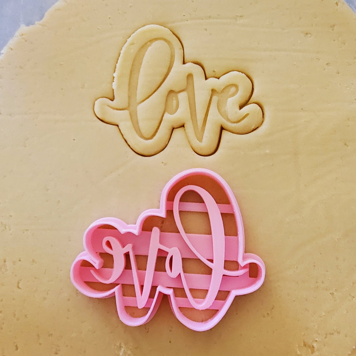 Love in Cursive Cookie or Fondant Cutter Etsy