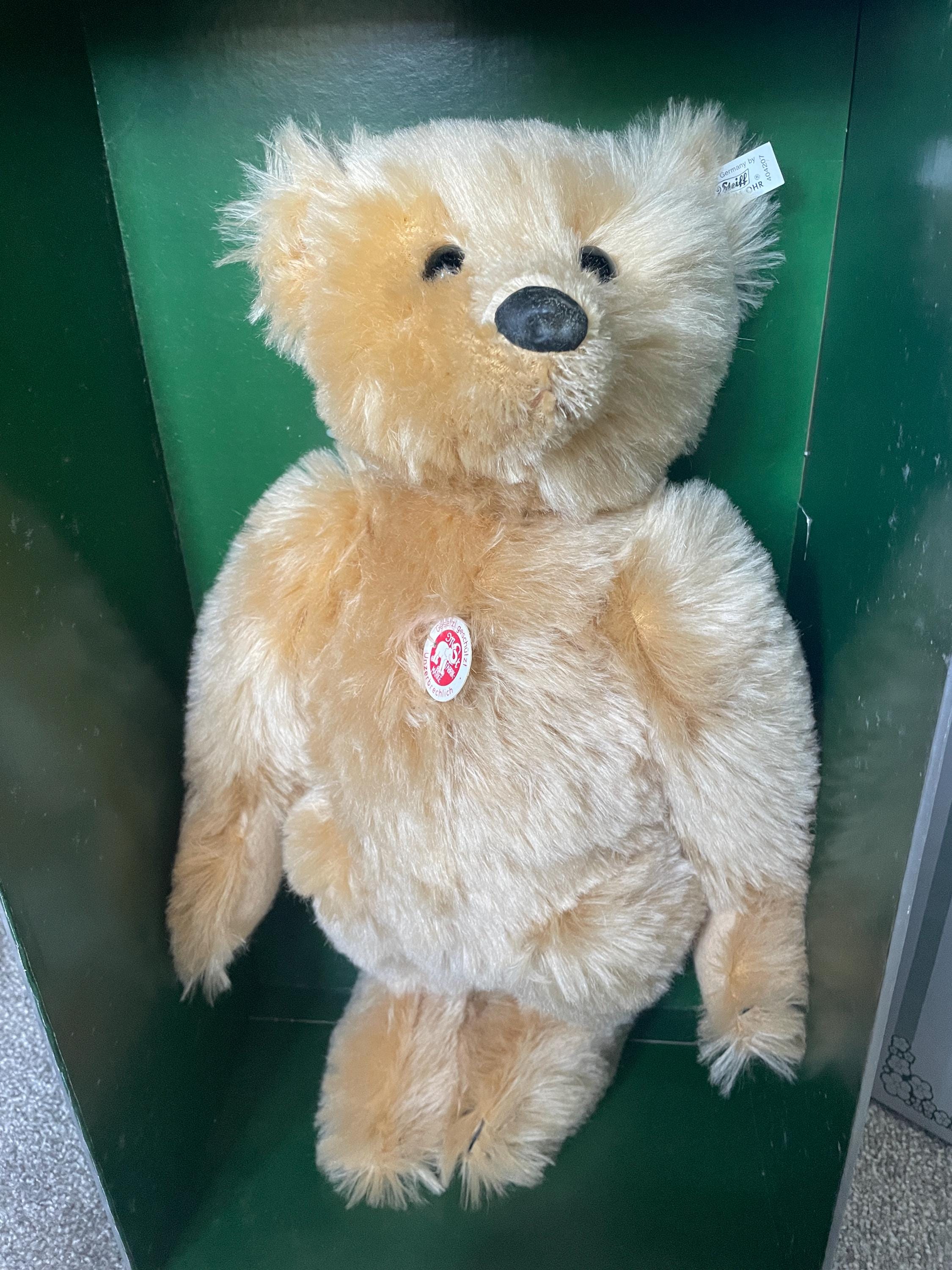 Vintage Steiff Barle Bear 35 PAB Replica: Mohair, 45cm, New in Box