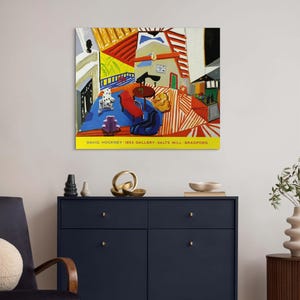 David Hockney Original 1994 Exhibition Poster Large Original Hockney Gallery Poster 83x70cm