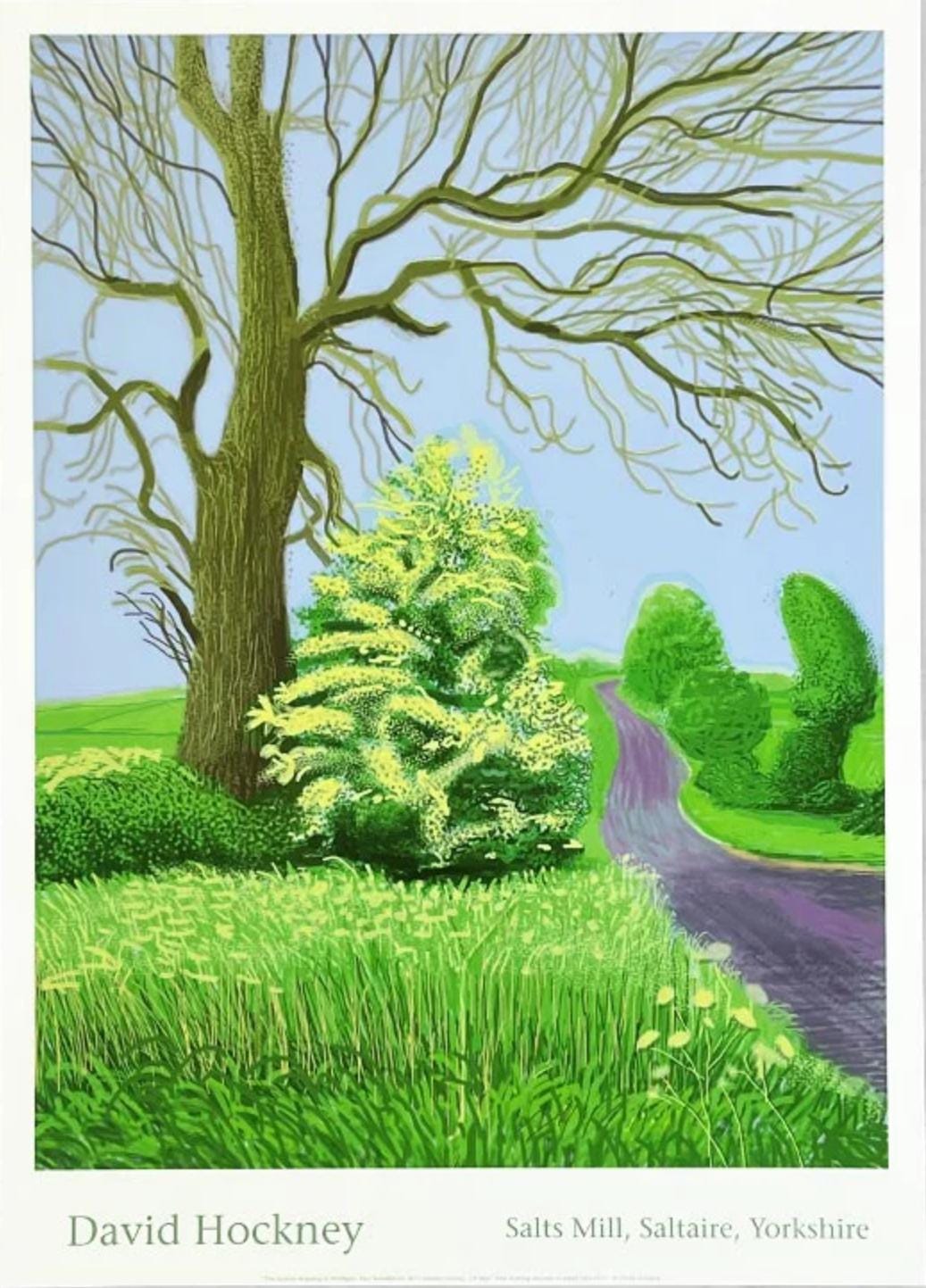 David Hockney Arrival of Spring Original Gallery Exhibition Poster