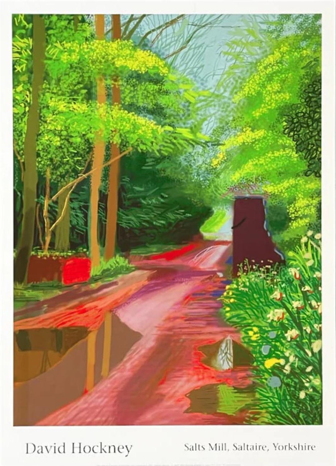 David Hockney Arrival of Spring Original Gallery Exhibition Poster 47.5 ...