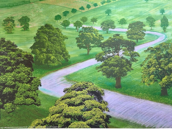 David Hockney Original Gallery Exhibition Poster Featuring the