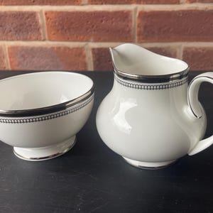Royal Doulton Bone China H5023 Sarabande Milk, Creamer Jug and Sugar bowl.  Excellent condition.