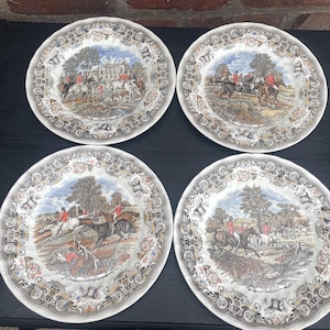 バラッツ★Herring's Hunt★プレート③【英国ビンテージ】 Herrings Hunt Plates by Churchill - Etsy