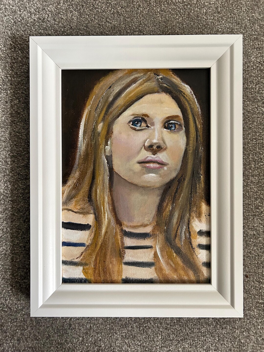 Oil Painting Portrait of A Woman Original Art Framed - Etsy