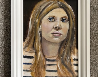 Oil Painting Portrait Of A Woman Original Art Framed