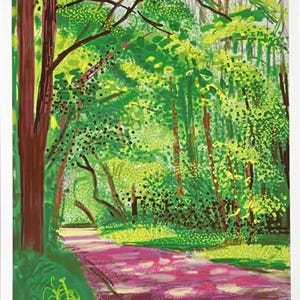 David Hockney Arrivo della primavera Manifesto originale della mostra in galleria 47,5 x 66