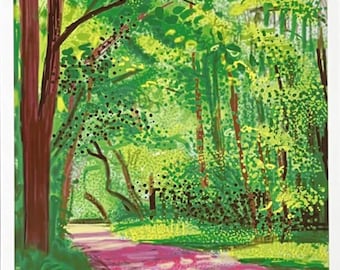 David Hockney Arrival Of Spring Original Gallery Exhibition Poster 47.5 x 66 cm