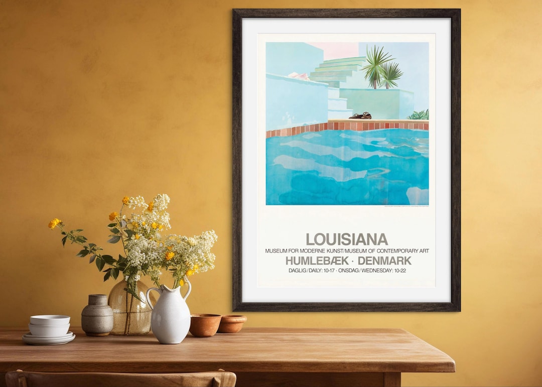 David Hockney Pool and Steps Art Gallery Exhibition Poster Original ...