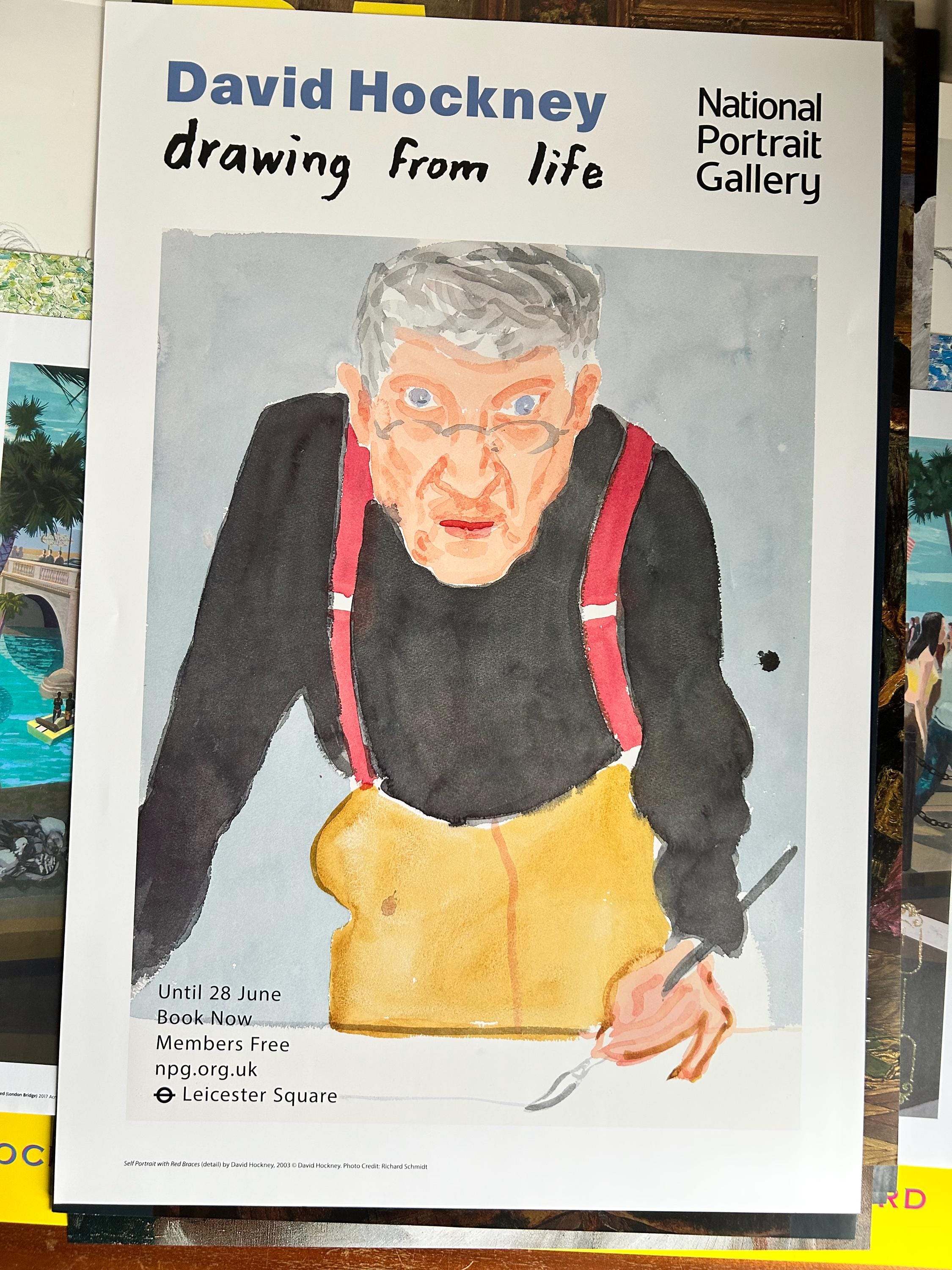 デイヴィッド・ホックニー「Drawing From Life」展ポスター