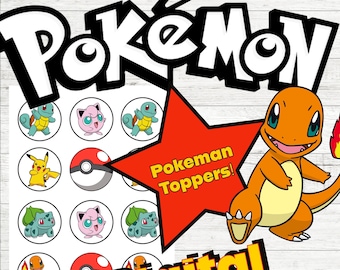 Pokeman Cupcake Toppers (12)