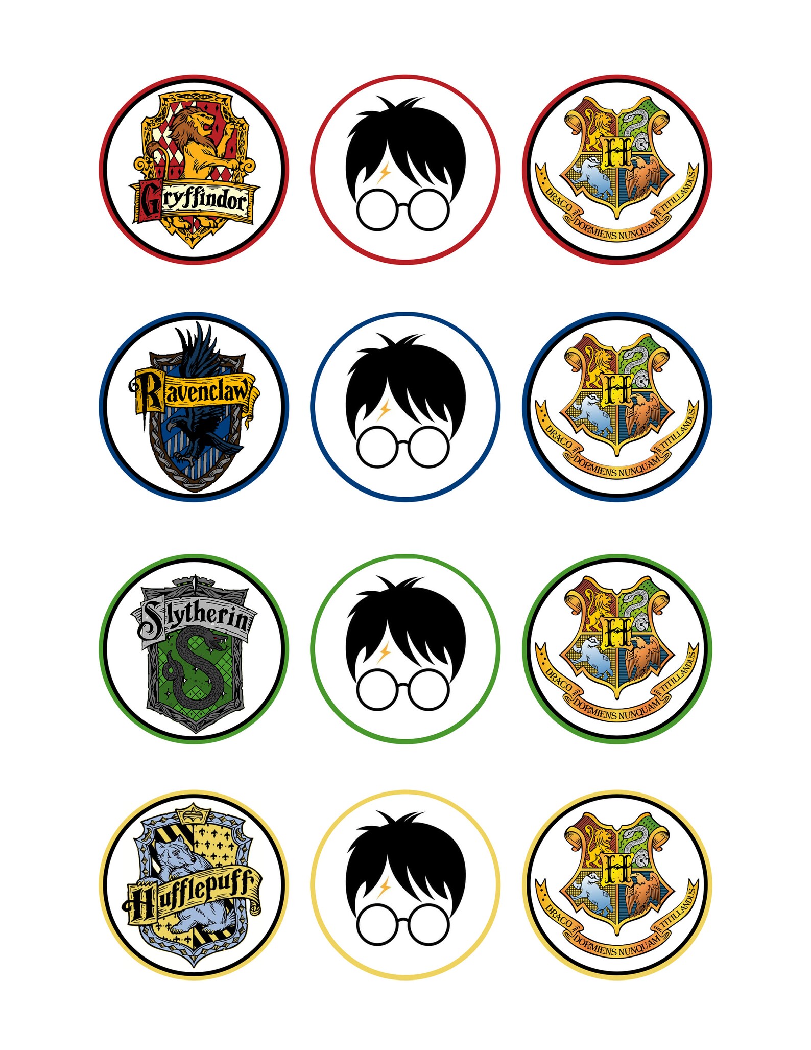 Harry Potter Cupcake Toppers 12 Etsy