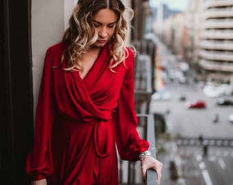 Mother of the bride red dress, Mother of the groom dress